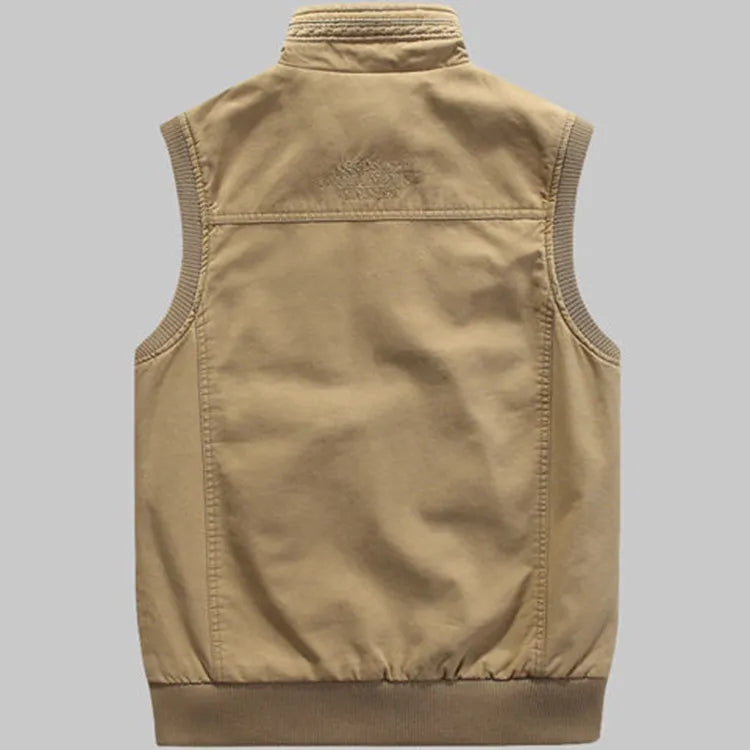 Vintage outdoor vest with practical pockets for men – Elias-Khaki-XS-State of Style