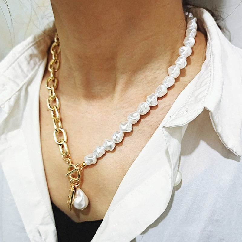 Vintage Pearl Choker Necklace | Women's Elegant Jewellery-Gold-State of Style