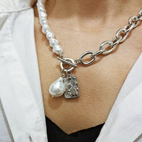 Vintage Pearl Choker Necklace | Women's Elegant Jewellery-Silver-State of Style