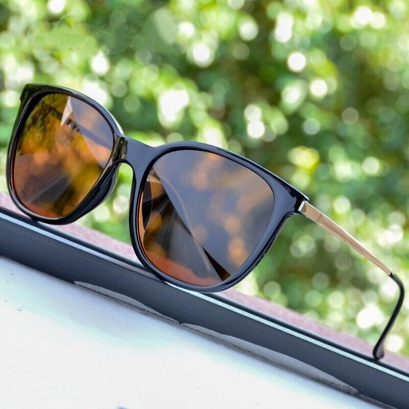 Vintage Polarised Luxury Sunglasses-Black Brown-State of Style