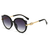 Vintage Rimless Cat Eye Sunglasses-Black-Grey-State of Style