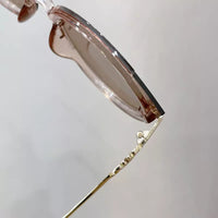 Vintage Rimless Cat Eye Sunglasses-Black-State of Style