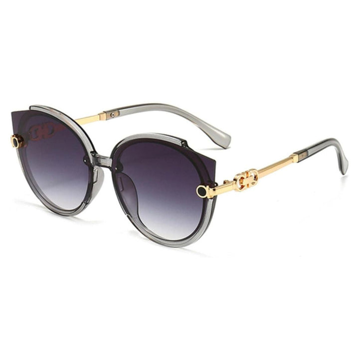 Vintage Rimless Cat Eye Sunglasses-Grey-State of Style
