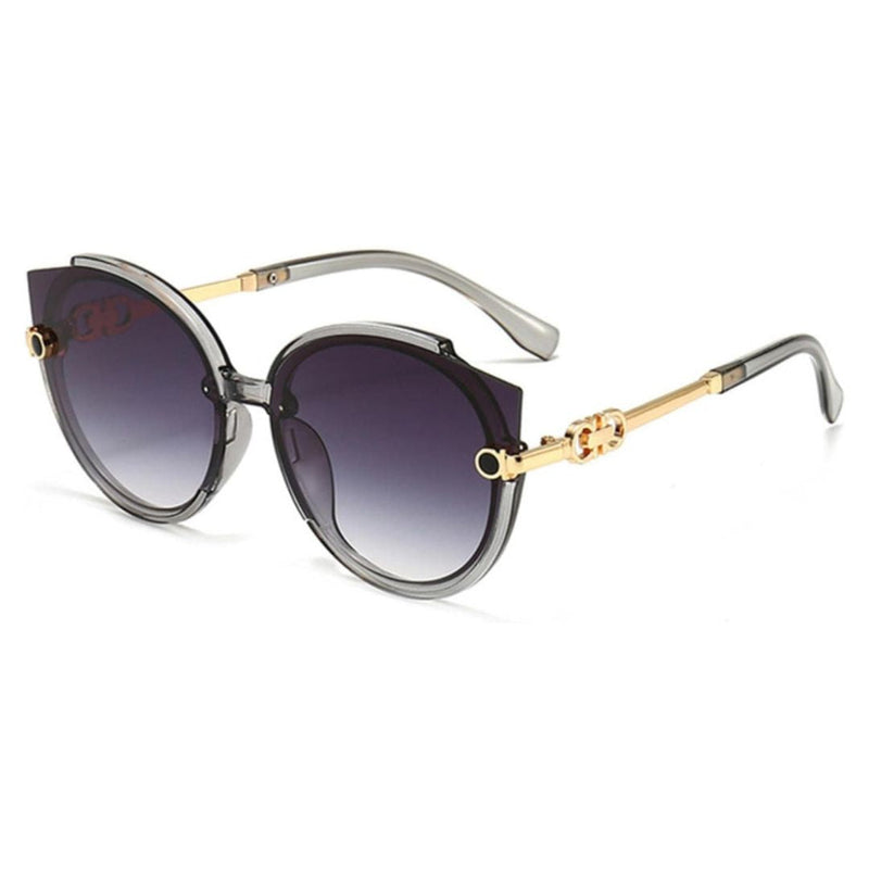 Vintage Rimless Cat Eye Sunglasses-Grey-State of Style
