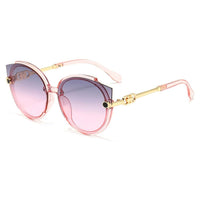 Vintage Rimless Cat Eye Sunglasses-Pink-Blue-State of Style