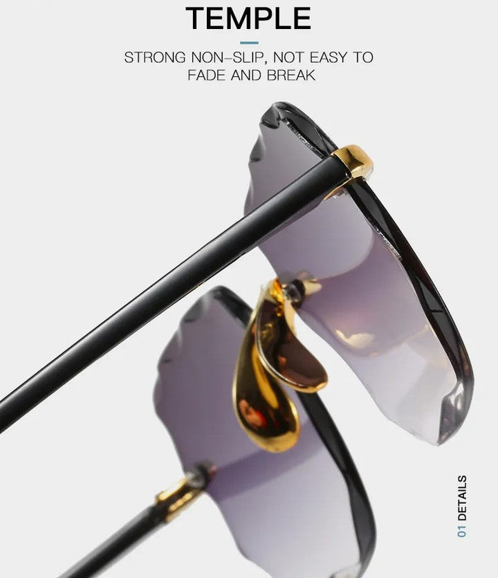 Vintage Rimless Sunglasses-1-State of Style