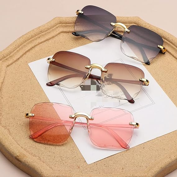 Vintage Rimless Sunglasses-1-State of Style