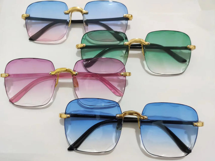 Vintage Rimless Sunglasses-1-State of Style