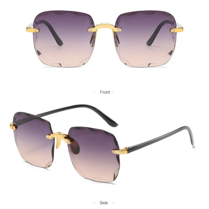 Vintage Rimless Sunglasses-1-State of Style