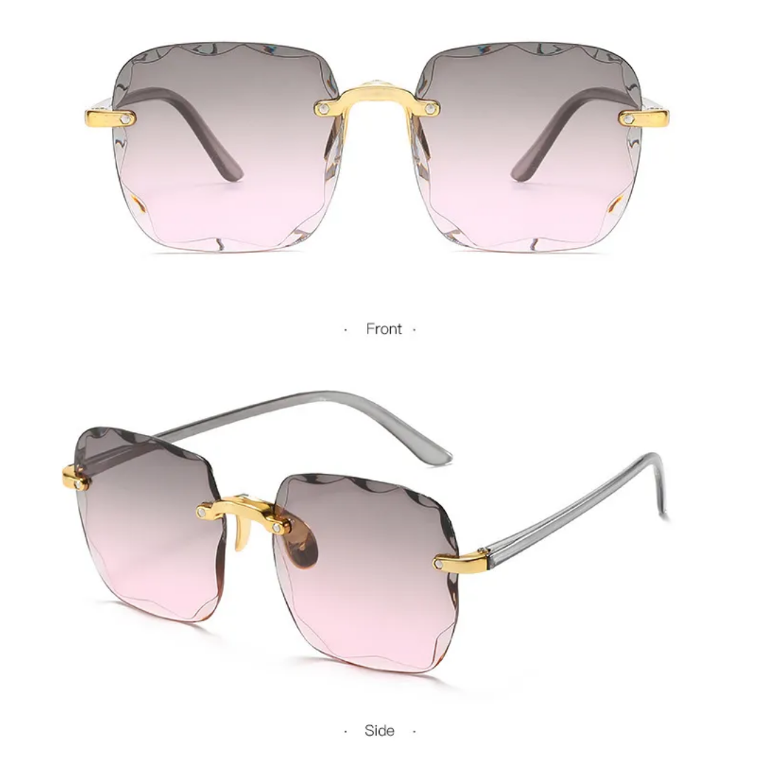 Vintage Rimless Sunglasses-1-State of Style