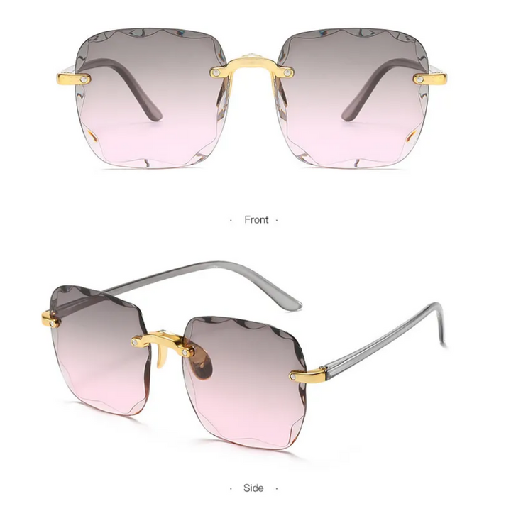 Vintage Rimless Sunglasses-1-State of Style