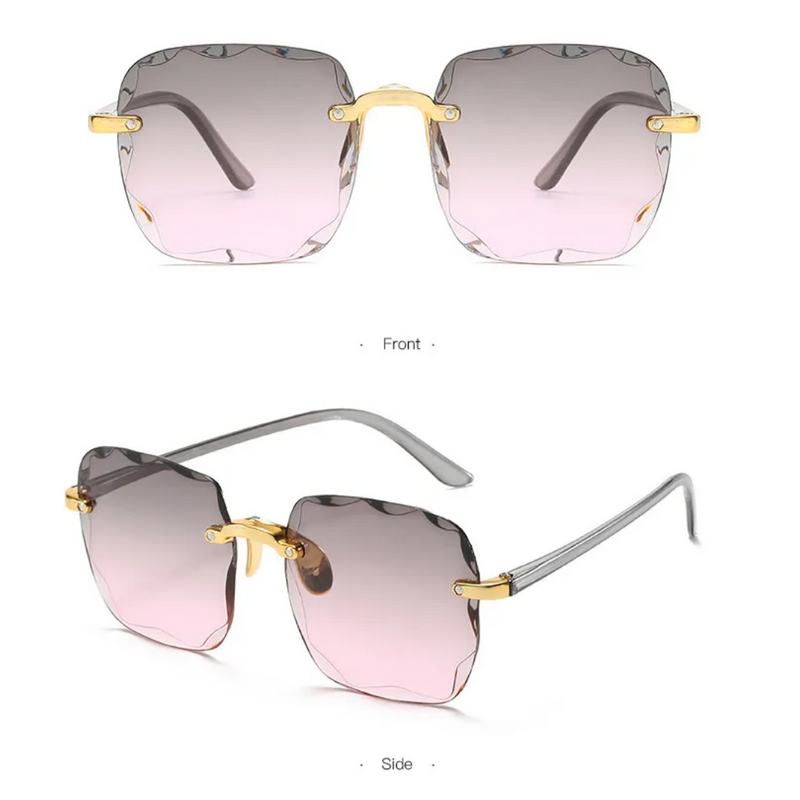 Vintage Rimless Sunglasses-1-State of Style