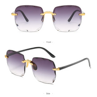 Vintage Rimless Sunglasses-1-State of Style