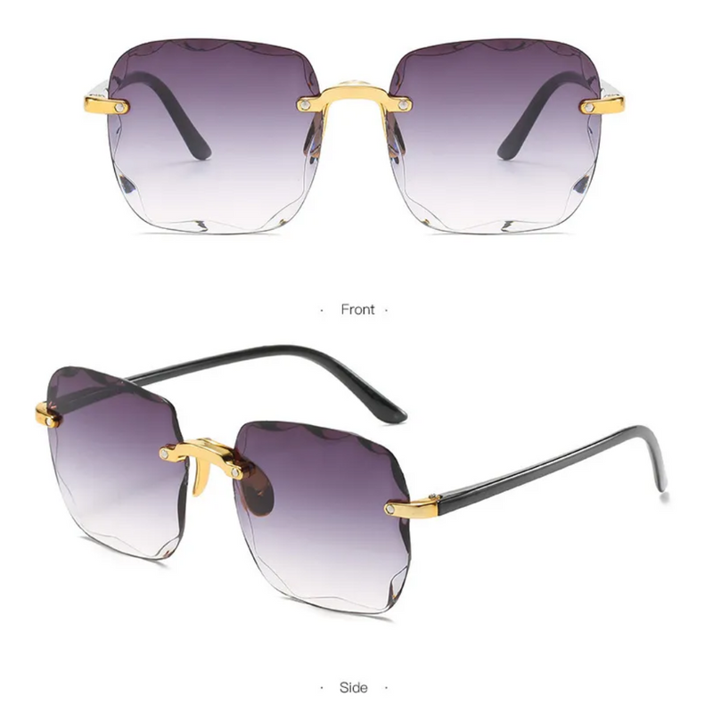 Vintage Rimless Sunglasses-1-State of Style