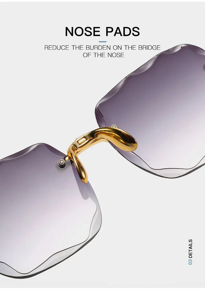 Vintage Rimless Sunglasses-1-State of Style