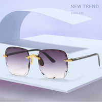 Vintage Rimless Sunglasses-1-State of Style