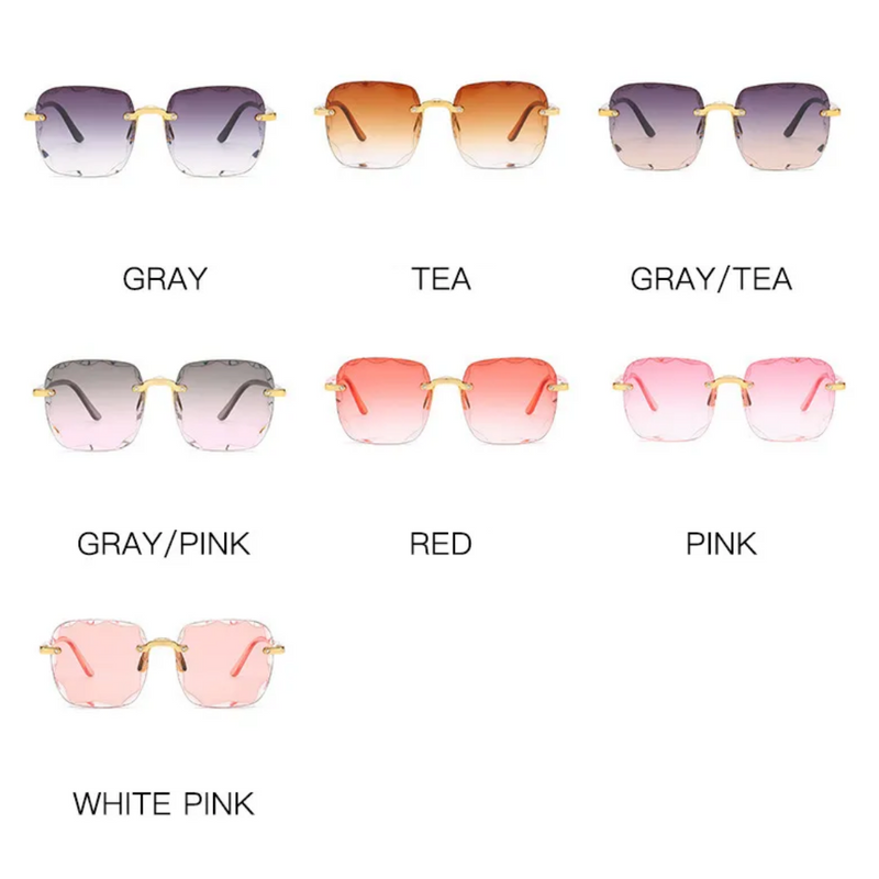 Vintage Rimless Sunglasses-1-State of Style