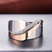 Vintage Rose Gold and Silver Zirconia Ring - Elviana-6-State of Style