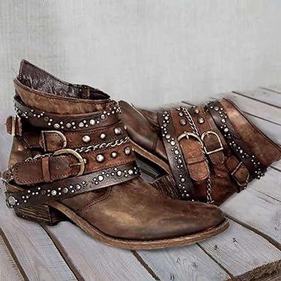 Vintage Slip-On Women's Boots - Nora-Brown-4-State of Style