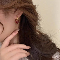 VINTAGE SPLIT HEART DROP EARRINGS | WOMEN'S JEWELLERY-State of Style