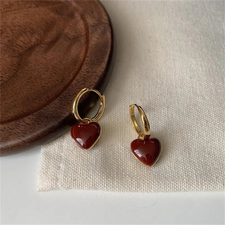VINTAGE SPLIT HEART DROP EARRINGS | WOMEN'S JEWELLERY-State of Style
