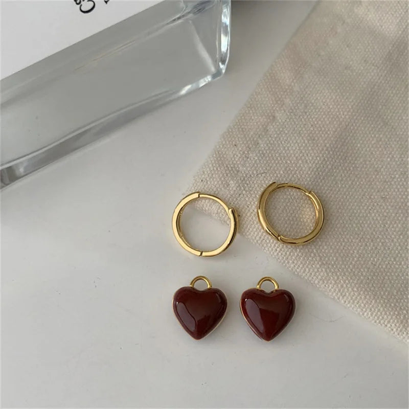 VINTAGE SPLIT HEART DROP EARRINGS | WOMEN'S JEWELLERY-State of Style