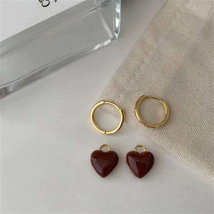 VINTAGE SPLIT HEART DROP EARRINGS | WOMEN'S JEWELLERY-State of Style