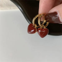 VINTAGE SPLIT HEART DROP EARRINGS | WOMEN'S JEWELLERY-State of Style