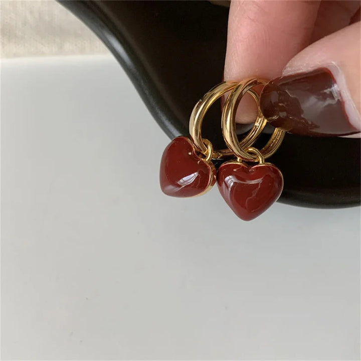 VINTAGE SPLIT HEART DROP EARRINGS | WOMEN'S JEWELLERY-State of Style
