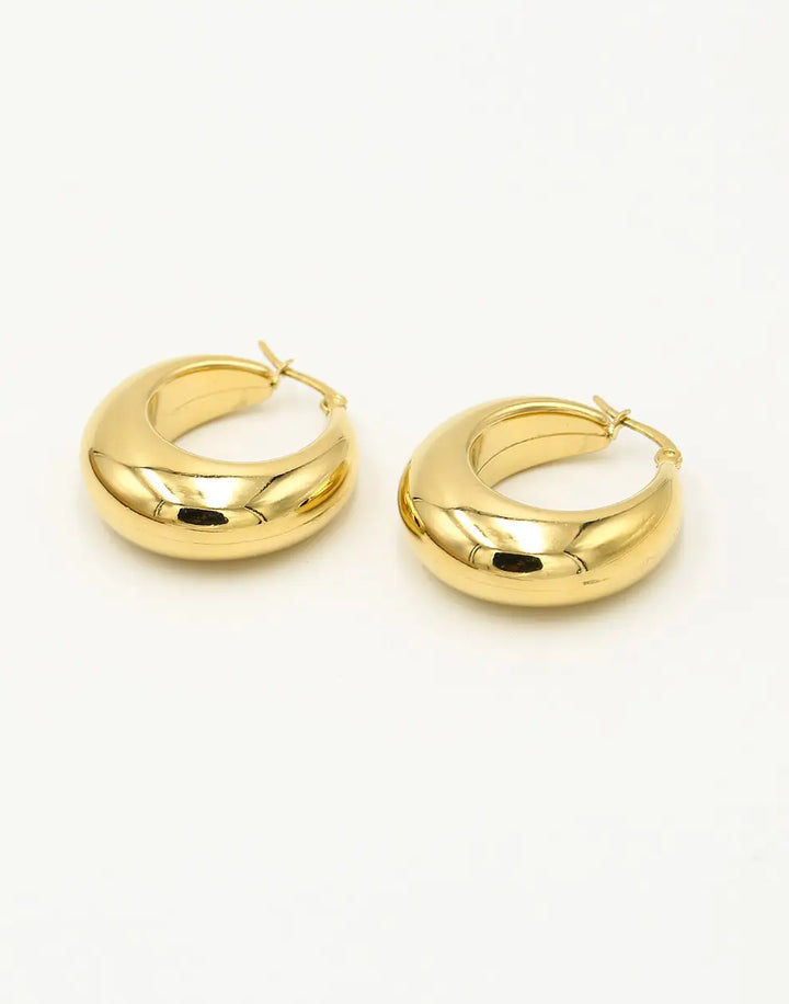 Vintage Style Hoop Earrings-Gold-plated-State of Style