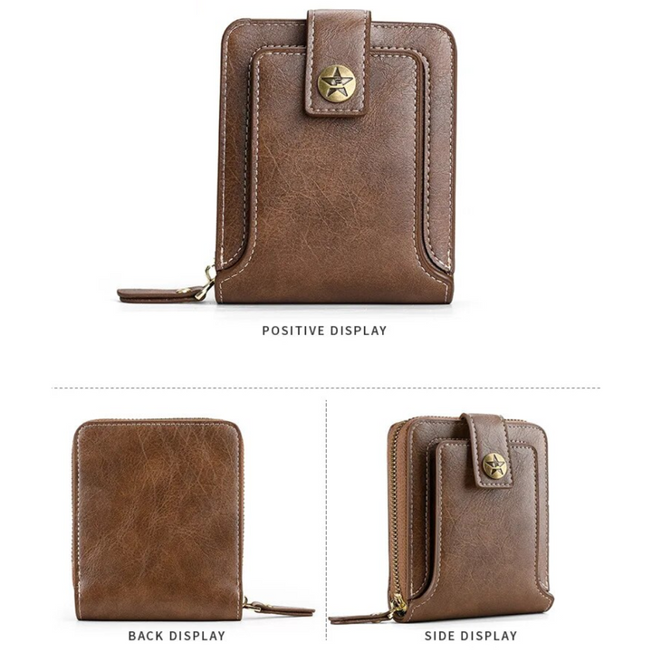 Vintage-Style PU Leather Wallet – Compact & Stylish-Black-State of Style