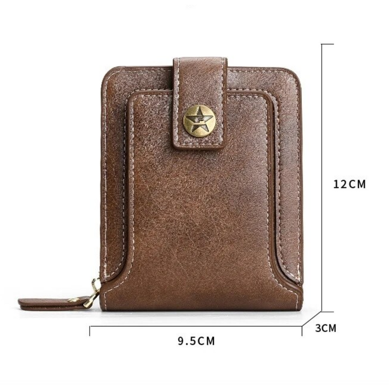 Vintage-Style PU Leather Wallet – Compact & Stylish-Black-State of Style