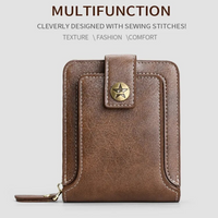 Vintage-Style PU Leather Wallet – Compact & Stylish-Black-State of Style