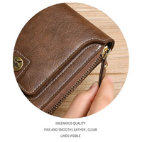 Vintage-Style PU Leather Wallet – Compact & Stylish-Black-State of Style