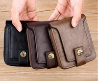 Vintage-Style PU Leather Wallet – Compact & Stylish-Black-State of Style