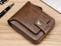 Vintage-Style PU Leather Wallet – Compact & Stylish-Brown-State of Style
