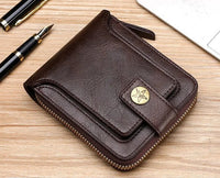 Vintage-Style PU Leather Wallet – Compact & Stylish-Coffee-State of Style
