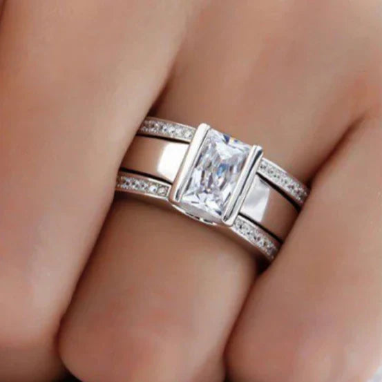 Vintage Style Shiny Silver Ring - Sienna-6-State of Style