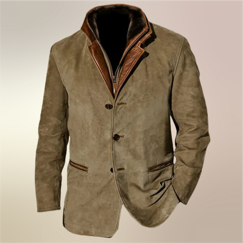 Vintage Suede Men's Jacket with Lining – Noam-S-State of Style