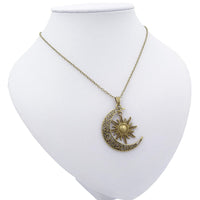 Vintage Sun and Moon Necklace-Gold-State of Style