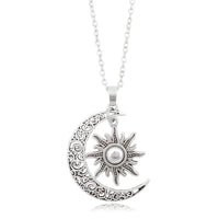 Vintage Sun and Moon Necklace-Silver-State of Style