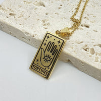 Vintage Tarot Card Good Luck Pendant - Seraphina-Fortune-Gold-State of Style