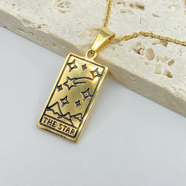 Vintage Tarot Card Good Luck Pendant - Seraphina-Star-Gold-State of Style