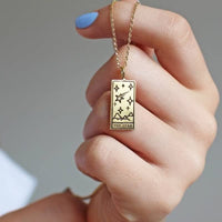 Vintage Tarot Card Good Luck Pendant - Seraphina-Star-Gold-State of Style