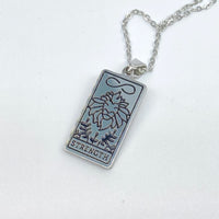 Vintage Tarot Card Good Luck Pendant - Seraphina-Strength-Silver-State of Style