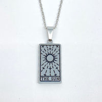 Vintage Tarot Card Good Luck Pendant - Seraphina-Sun-Silver-State of Style