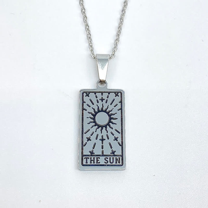 Vintage Tarot Card Good Luck Pendant - Seraphina-Sun-Silver-State of Style