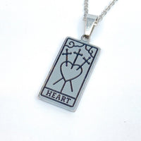 Vintage Tarot Card Good Luck Pendant - Seraphina-Three of Swords-Silver-State of Style