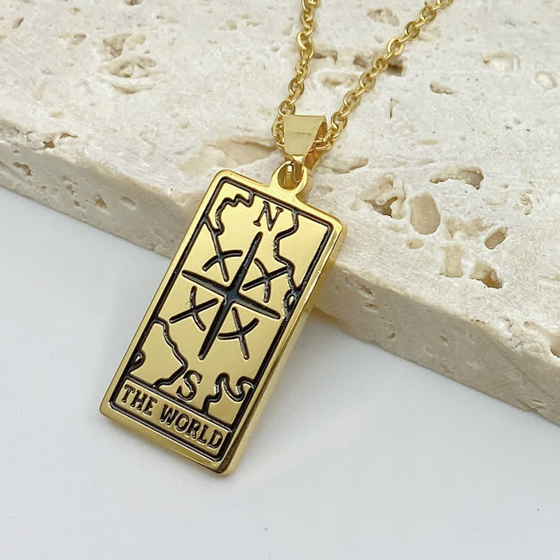 Vintage Tarot Card Good Luck Pendant - Seraphina-World-Gold-State of Style