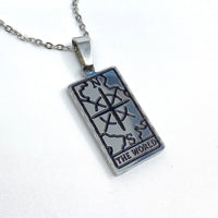 Vintage Tarot Card Good Luck Pendant - Seraphina-World-Silver-State of Style